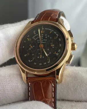 1999 Zenith El Primero Rose Gold Chronograph L.E. 38MM Black Dial