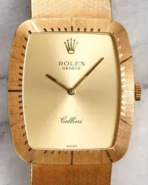1981 (6.9 Mil. Serial) Rolex Cellini 31.5MM Champagne Dial Yellow