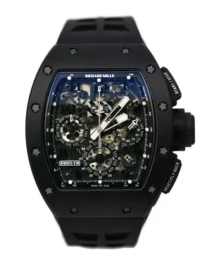 2015 Richard Mille RM 011 Black Phantom L.E. 50MM Skeleton Dial