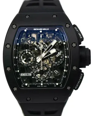 2015 Richard Mille RM 011 Black Phantom L.E. 50MM Skeleton Dial