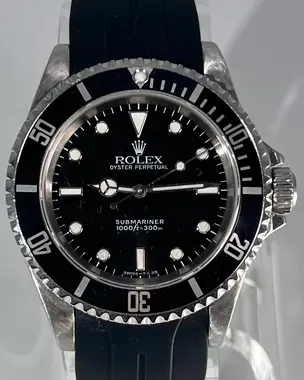 1993 Rolex Submariner No-Date 40MM Black Dial Aftermarket Rubber