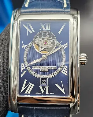 No Reserve - Frederique Constant Classics 47MM Blue Dial Leather