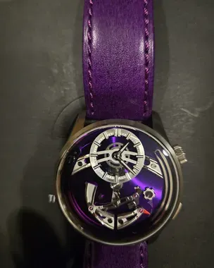 Taport® Orologio analogico al quarzo con cinturino in vera pelle