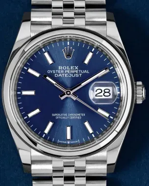 2025 Rolex Datejust 36MM Blue Dial Jubilee Bracelet (126200