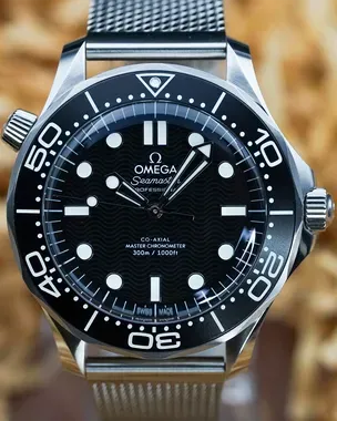 2025 Omega Seamaster Diver 300M 42MM Black Dial Steel Bracelet