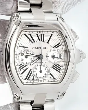 2006 Cartier Roadster Chronograph XL 43MM Silver Dial Steel