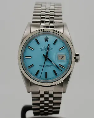 No Reserve - Rolex Datejust 36MM Aftermarket Blue Dial Jubilee