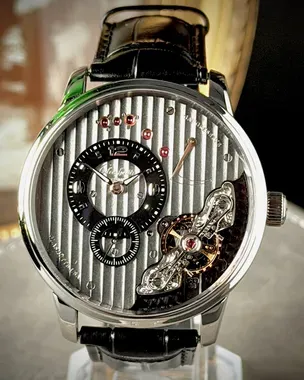バラノサイテン 2023 Glashütte Original PanoInverse XL 42MM Silver Dial Leather
