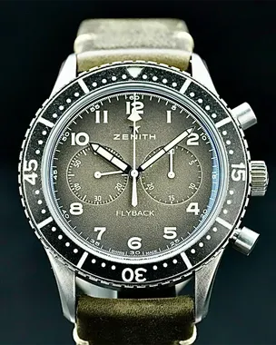 Zenith Pilot Cronometro Tipo CP-2 Flyback 43MM Grey Dial Leather