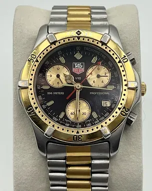 No Reserve - Tag Heuer Black Stainless Steel Professional 200
