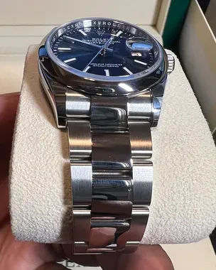 2023 Rolex Datejust 36MM Oystersteel Bright Blue Dial (126200
