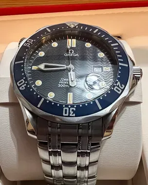 1998 Omega Seamaster 300M Quartz 41MM Steel Blue Dial (2541.80.00