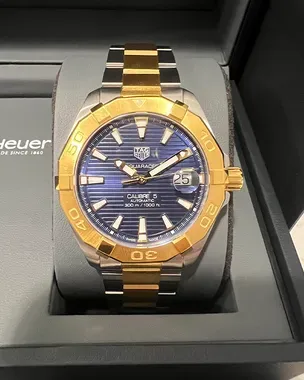 No Reserve - 2020 TAG Heuer Aquaracer 41MM Steel and 18K Yellow