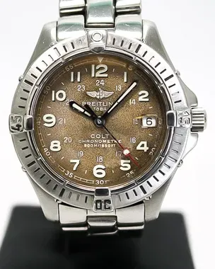 Breitling Colt Vintage 38MM Tropical Brown Dial Steel Bracelet