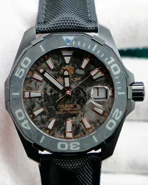 TAG Heuer Aquaracer 300M 41MM Strap Titanium And Carbon Black Dial
