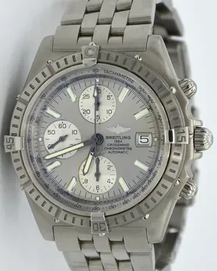 Breitling Crosswind Chronograph 43MM Steel Silver Dial (A13355