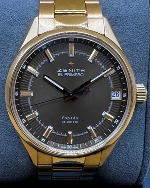 2015 Zenith El Primero Espada 40MM Rose Gold Brown Dial (18.2170