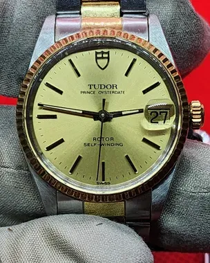 Tudor Prince Oysterdate 32MM Two-Tone Champagne Dial Bracelet