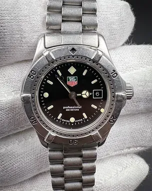TAG Heuer Professional 200M Quartz 27MM Black Dial Steel Bracelet