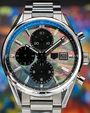 2020 Tag Heuer Carrera Calibre 16 41MM Mother of Pearl Dial Steel
