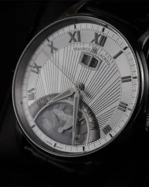 Maurice LaCroix Masterpiece Jours Retrograde Date Automatic Silver