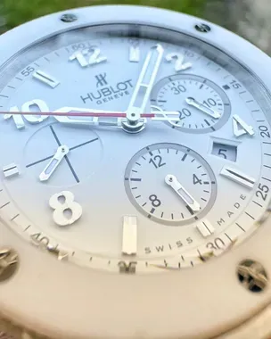 2015 Hublot Big Bang St. Moritz Chronograph Ceramic White Dial