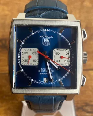 Tag Heuer Monaco Calibre 12 Steel Blue Dial (CAW2111.FC6183
