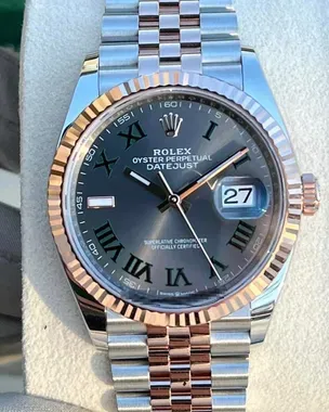 2023 Rolex Datejust 36 Jubilee Oystersteel/Everose Wimbledon Dial