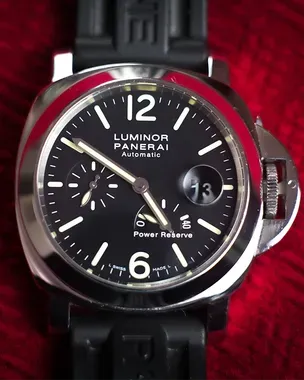2008 Panerai Luminor Power Reserve Steel Black Dial (PAM00090