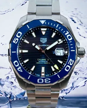 TAG Heuer Aquaracer 300M Calibre 5 Steel Blue Dial (WAY201B.BA0927