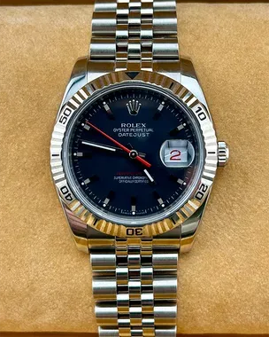 Rolex Datejust Turn-O-Graph 36MM Black Dial Jubilee Bracelet
