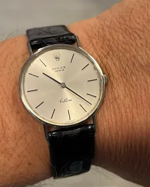 Rolex Cellini Vintage 31MM Silver Dial Leather Strap (3833) – Grailzee