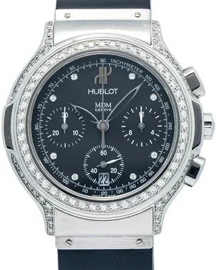腕時計 HUBLOT MDM GENEVE 1640.1 Hublot 1640.1 Elegant Chronograph MDM Factory Diamond Bezel MOP