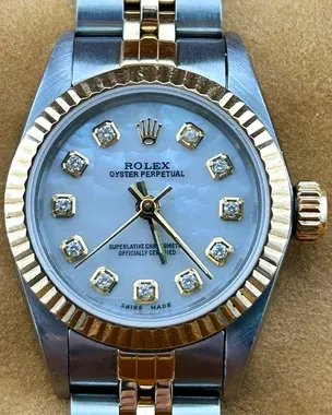 1991 Rolex Oyster Perpetual 24MM Aftermarket Mother of Pearl  display picture 2