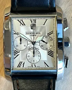 Raymond Weil Don Giovanni 38MM Silver Dial Leather Strap (4875-STC