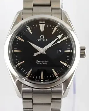 Omega Seamaster Aqua Terra 36MM Quartz Black Dial Steel Bracelet