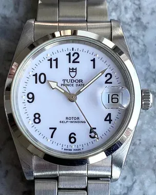 Tudor Prince Date 34MM White Dial Steel Bracelet (74000) – Grailzee