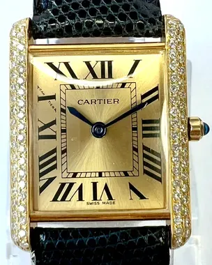 1989 Cartier Must de Cartier 23MM Quartz Champagne Dial Leather