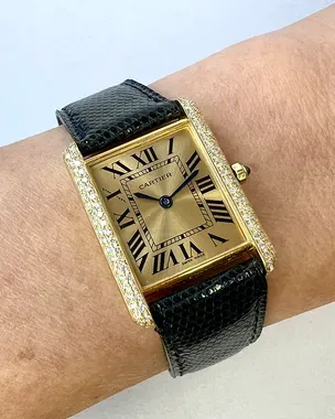 1989 Cartier Must de Cartier 23MM Quartz Champagne Dial Leather