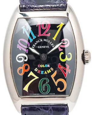 FRANCK MULLER COLOR DREAMS 国内正規品 腕時計 Franck Muller Color Dreams 29X39MM Quartz Black Dial Leather Strap