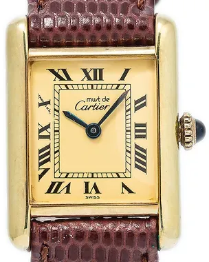 Cartier Tank Must Vermeil De Cartier Vintage 21X28MM Quartz White