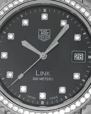 Tag Heuer Link 41MM Quartz Black Dial Steel Bracelet (WT111P
