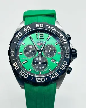 TAG Heuer Formula 1 43MM Quartz Green Dial Rubber Strap (CAZ101AP