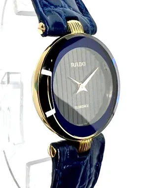 RADO FLORENCE 腕時計 宝飾ダイヤル稼働品 Rado Florence 24MM Quartz Blue Dial Leather Strap (153.3695.2