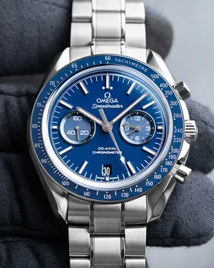 Omega Speedmaster Two Counters Co-Axial Titanium Chronograph Blue