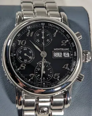 Montblanc Star XL Chronograph Automatic 38MM Black Dial Steel