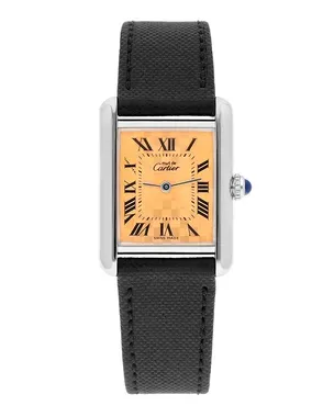 Cartier Tank Must de Cartier 22x30MM Quartz Orange Dial Leather