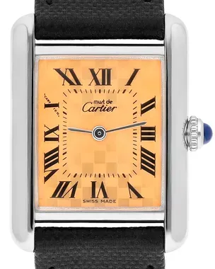 Cartier Tank Must de Cartier 22x30MM Quartz Orange Dial Leather