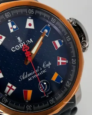 Corum Admiral's Cup 41MM Blue Dial Rubber Strap (082.833.24