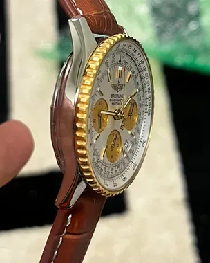 Breitling Navitimer 42MM Silver Dial Leather Strap (D23322) – Grailzee
